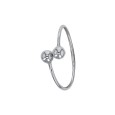 Anello in argento sterling con 2 palle
