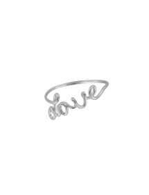 Ring with "Love" in rhodium silver 31114030 Laval 1878 19,90 €