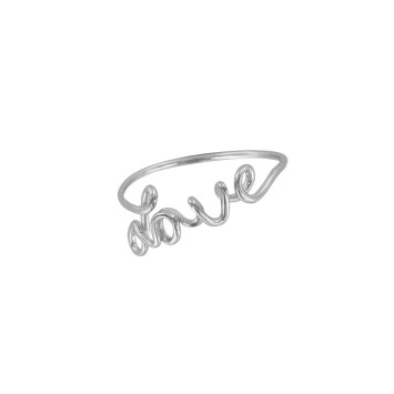 Ring with "Love" in rhodium silver 31114030 Laval 1878 19,90 €
