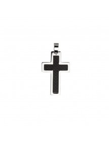 Cross pendant steel and carbon fiber 3160712 One Man Show 29,90 €
