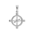 Pendant for men stainless steel compass pattern