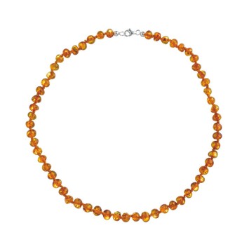 Collana con perle d'ambra tonde fermaglio in argento 3170541 Nature d'Ambre 52,00 €