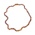 Necklace in small cognac amber stones, screw clasp