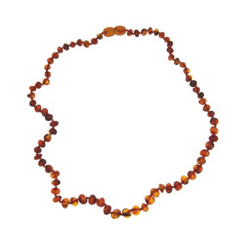 Necklace in small cognac amber stones, screw clasp 31710465 Nature d'Ambre 56,90 €