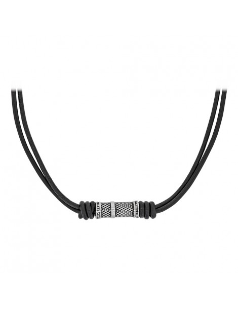 Extensible Reptile Cow Leather Necklace