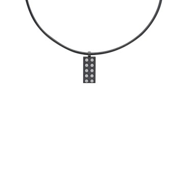 Kuh Lederband Halskette mit einem Stahlanhänger 317102 One Man Show 69,90 €