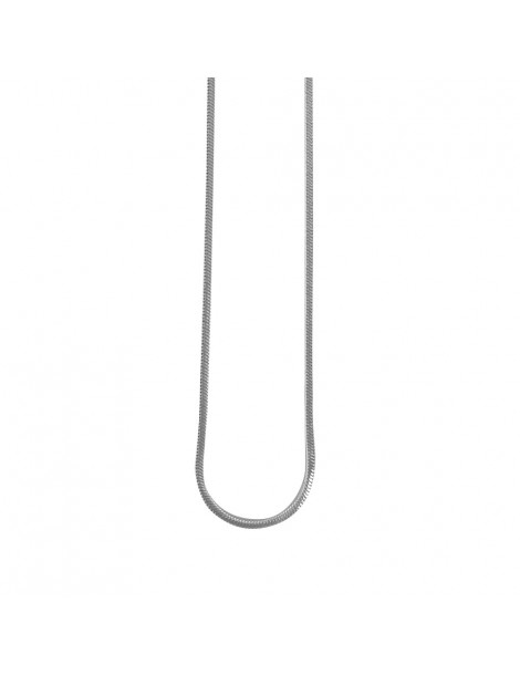 Halskette in glänzendem Stahlgitter Schlange 45 cm