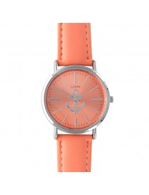 Lutetia orange Zifferblatt Uhr mit Anker und Lederband 750109OR Lutetia 49,90 €