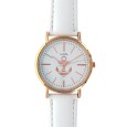 Lutetia watch white pink dial and leather strap