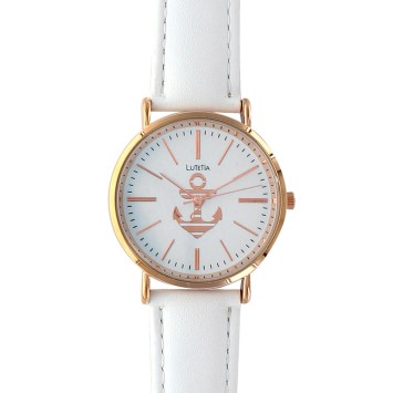 Lutetia watch white pink dial and leather strap 750110B Lutetia 38,00 €
