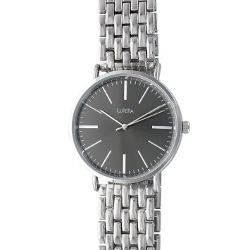 Lutetia Uhr in silberfarbenem Metall und schwarzem Zifferblatt 750125 Lutetia 66,00 €