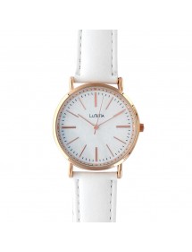 Lutetia watch with pink gold metal case and white leather strap 750108B Lutetia 35,00 €
