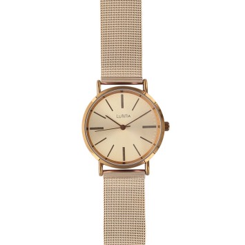 Reloj Lutetia para hombre con caja de metal marrón y brazalete de acero milanés. 750153DRM Lutetia 59,90 €