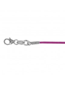 Bracelet for children in cotton with silver clasp rhodium - Purple 3170989 Suzette et Benjamin 23,00 €