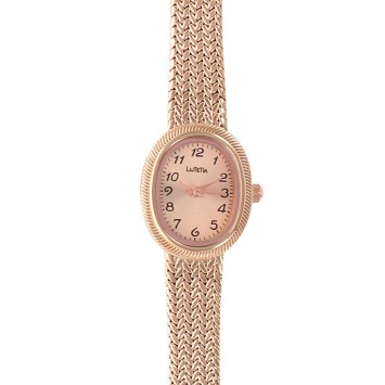 Montre Lutetia, métal doré rose, chiffres arabes et bracelet style tressé 750130DR Lutetia 79,90 €