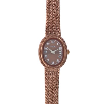 Lutetia Uhr, schokoladenfarbenes Armband aus Metall und geflochtenem Stil 750130CH Lutetia 79,90 €