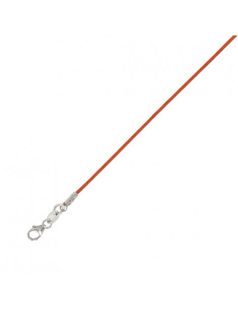 Bracelet for children in cotton with silver clasp rhodium - Orange 3171049 Suzette et Benjamin 23,00 €