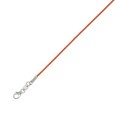 Bracelet for children in cotton with silver clasp rhodium - Orange