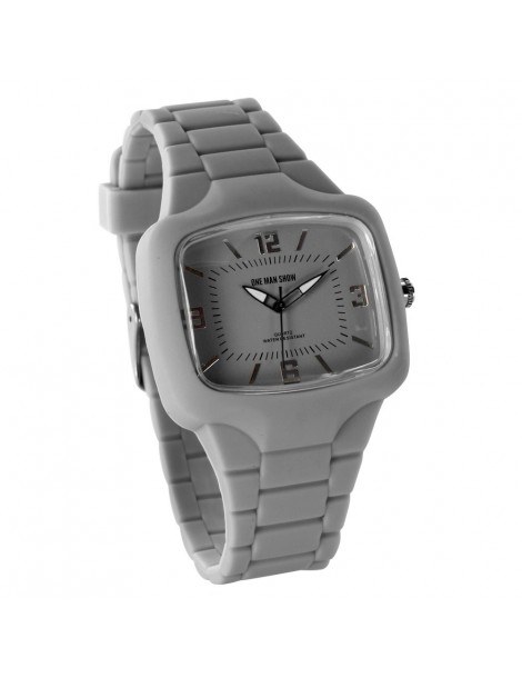 One Man Show watch, rectangle, gray silicone bracelet 752640G One Man Show 18,90 €