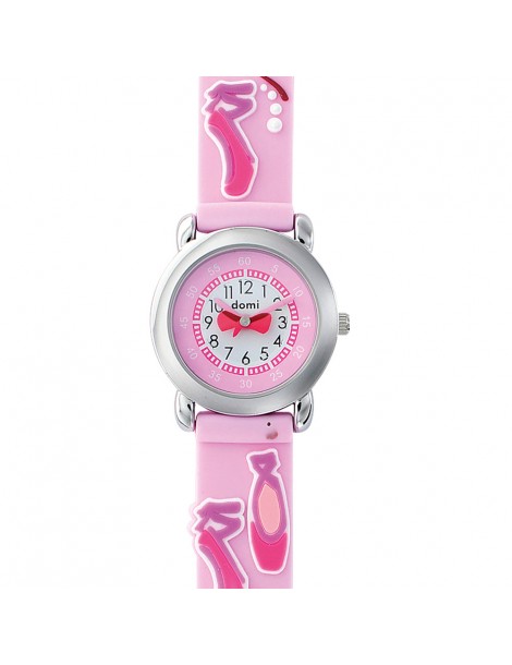 DOMI educational watch, Dance pattern, pink silicone bracelet 753955 DOMI 29,90 €