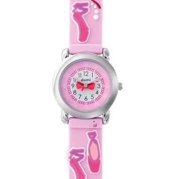 DOMI educational watch, Dance pattern, pink silicone bracelet 753955 DOMI 29,90 €