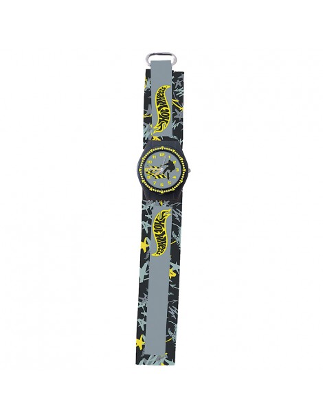Hot Wheels Skate Uhr, Metallgehäuse, synthetisches Armband oliv
