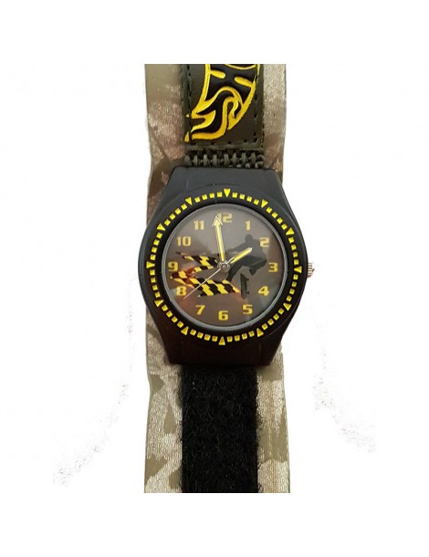 Hot Wheels Skate watch, metal case, gray / black synthetic strap