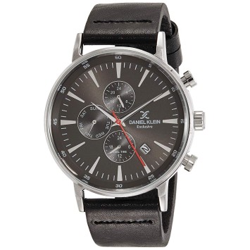 Daniel Klein Exclusive men's watch, black leather strap DK11701-6 Daniel Klein 94,60 €