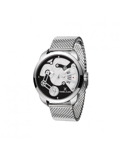 Daniel Klein Premium orologio da uomo, cassa e bracciale in metallo argentato