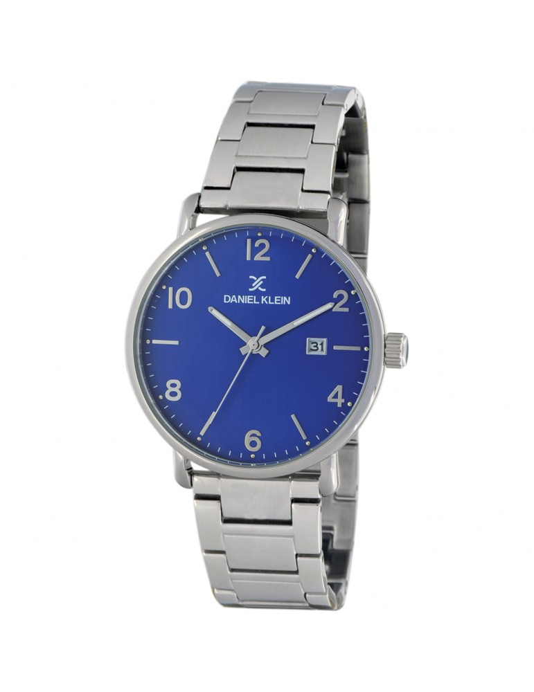 Reloj para hombre Daniel Klein Premium, caja de metal y esfera azul.