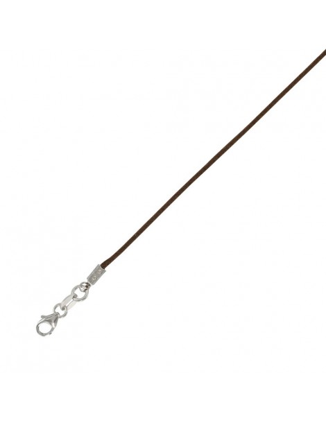Bracelet for children in cotton with silver clasp rhodium - Brown 3171059 Suzette et Benjamin 23,00 €