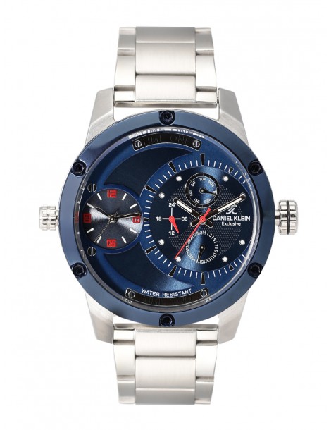 Daniel Klein Exclusive men's watch, double time blue dial