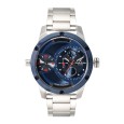 Reloj exclusivo para hombre Daniel Klein, doble hora azul.