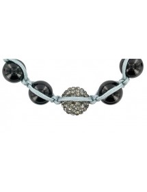 Black shamballa bracelet with crystal ball and onyx balls 888399 Laval 1878 29,90 €