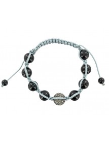 Black shamballa bracelet with crystal ball and onyx balls 888399 Laval 1878 29,90 €