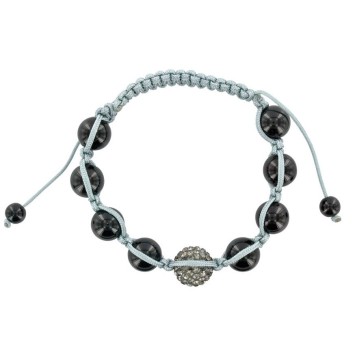 Bracelet shamballa noir avec boule de cristal et des boules d'onyx 888399 Laval 1878 9,90 €