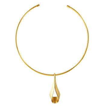Necklace with pendant shaped yellow steel drop 317064D One Man Show 52,00 €