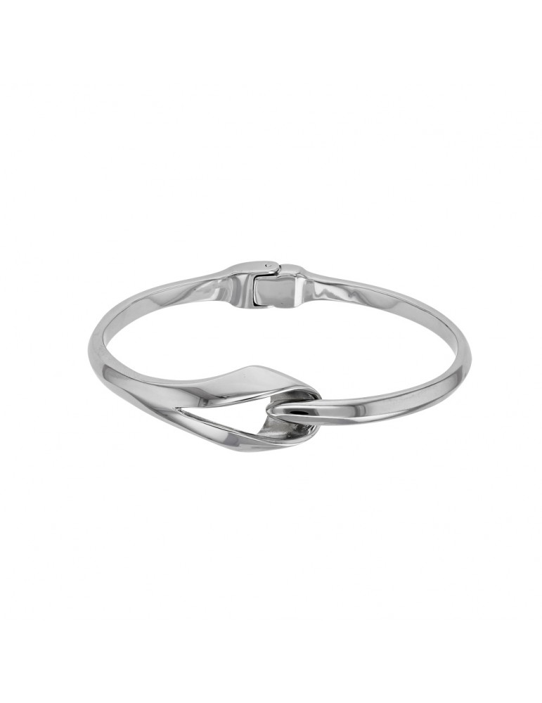 Bracelet with hinge rounded steel shape