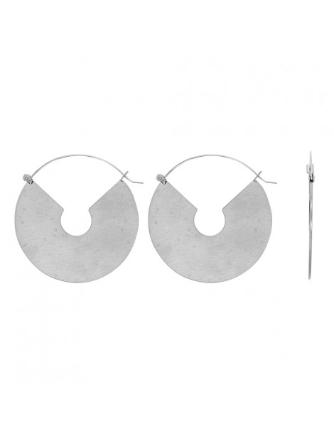 Offene runde Ohrringe aus Stahl