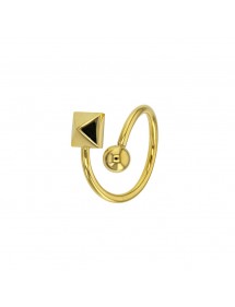 spiral ring and ball yellow steel square 311545D One Man Show 24,00 €