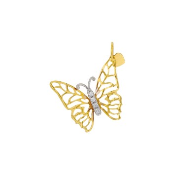 Pendentif papillon ajouré en or et oxydes de zirconium 396181 Laval 1878 110,00 €