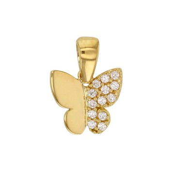Petit pendentif papillon ajouré en or et oxydes de zirconium 396149 Laval 1878 128,00 €