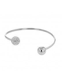 Flexible bracelet steel and crystals with 1 ball at each end 318365 One Man Show 29,90 €