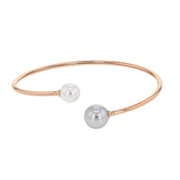 Bracelet flexible acier rose avec 2 perles synthétiques à chaque bout 318364R One Man Show 29,90 €