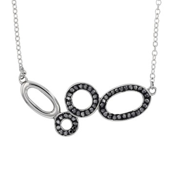Necklace steel decorated with synthetic stones color hematite 31710710 One Man Show 49,90 €