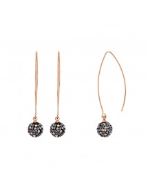 Pink steel earrings with a crystal ball 313067 One Man Show 45,00 €