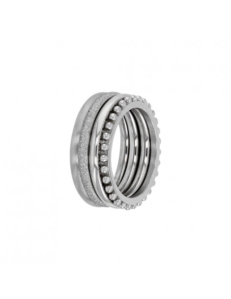 Set of 4 steel rings with patterns 311650 One Man Show 58,00 €