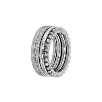 Set of 4 steel rings with patterns 311650 One Man Show 58,00 €