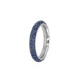 Fine ring in blue glitter steel