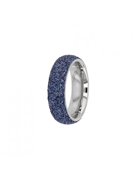 wide blue sequined ring